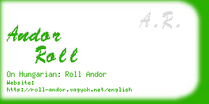 andor roll business card